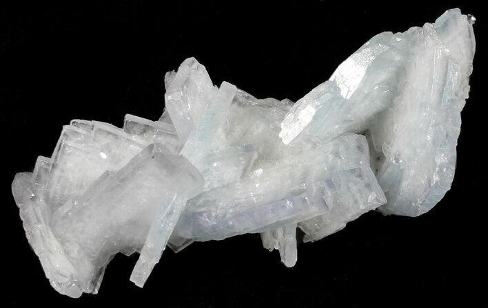 Tabular, Blue Barite Crystal Cluster - Spain #55223
